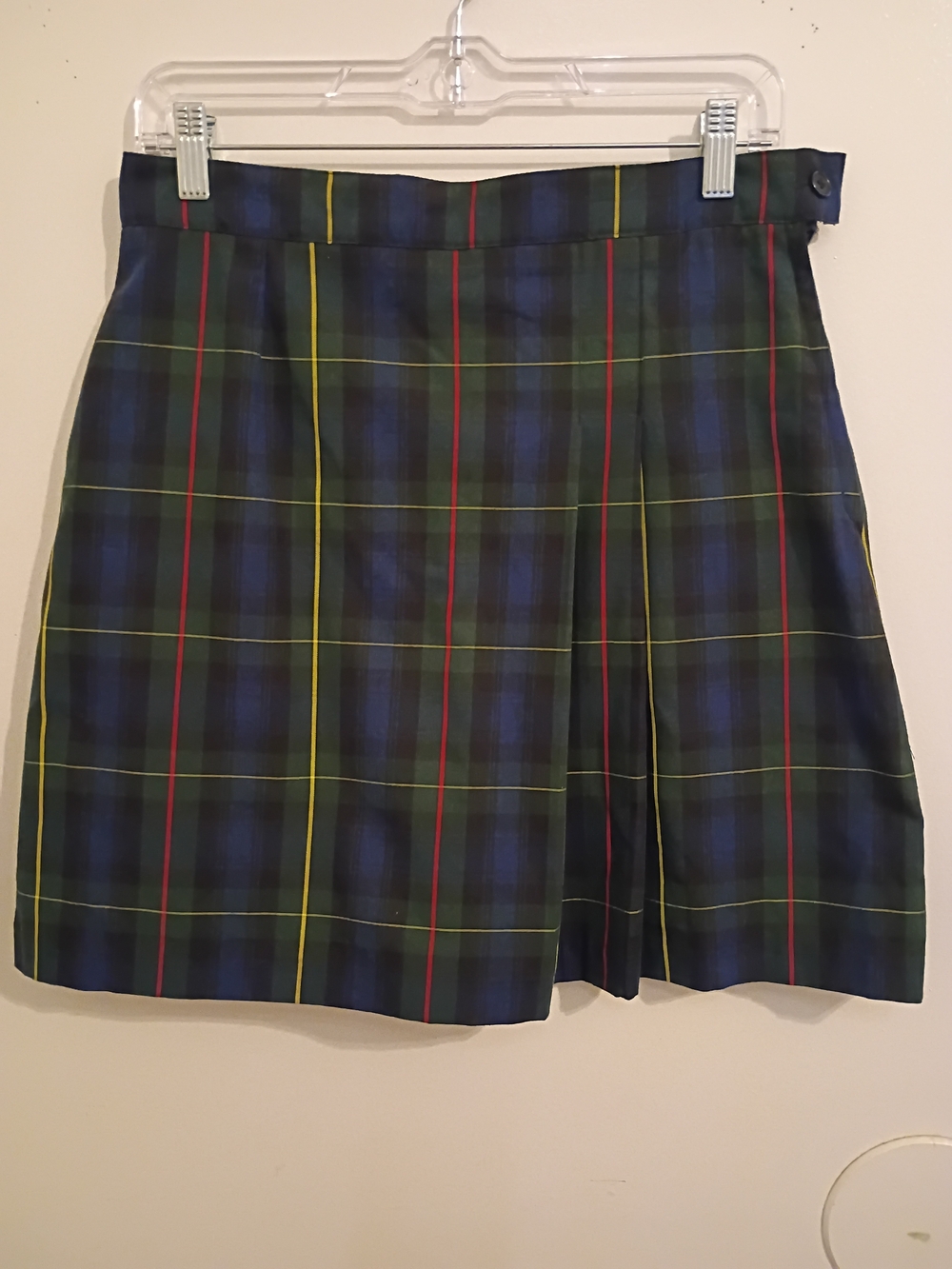 Parker Navy, Green & Yellow Plaid Girls'  Uniform‎ Skort Sz 18